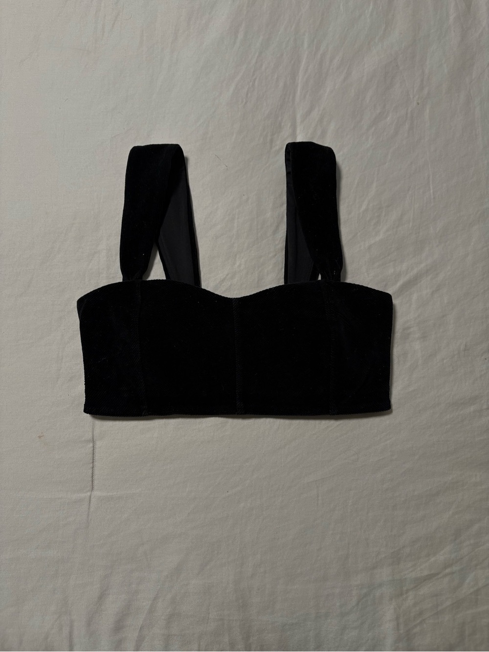 ALO Yoga Black Velvet Crop Top